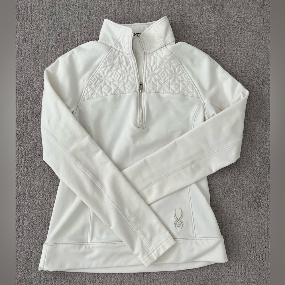 White Spyder women's quarter zip pullover jacket